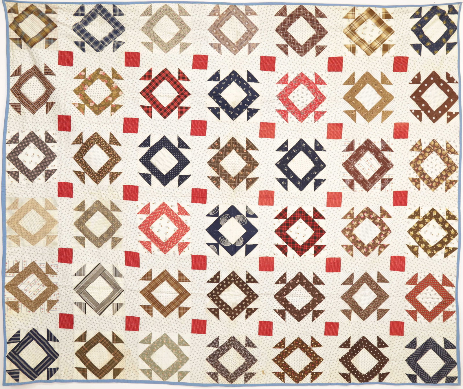 American Antique Geometric Patchwork Quilt, 19th Century (1 of 5)