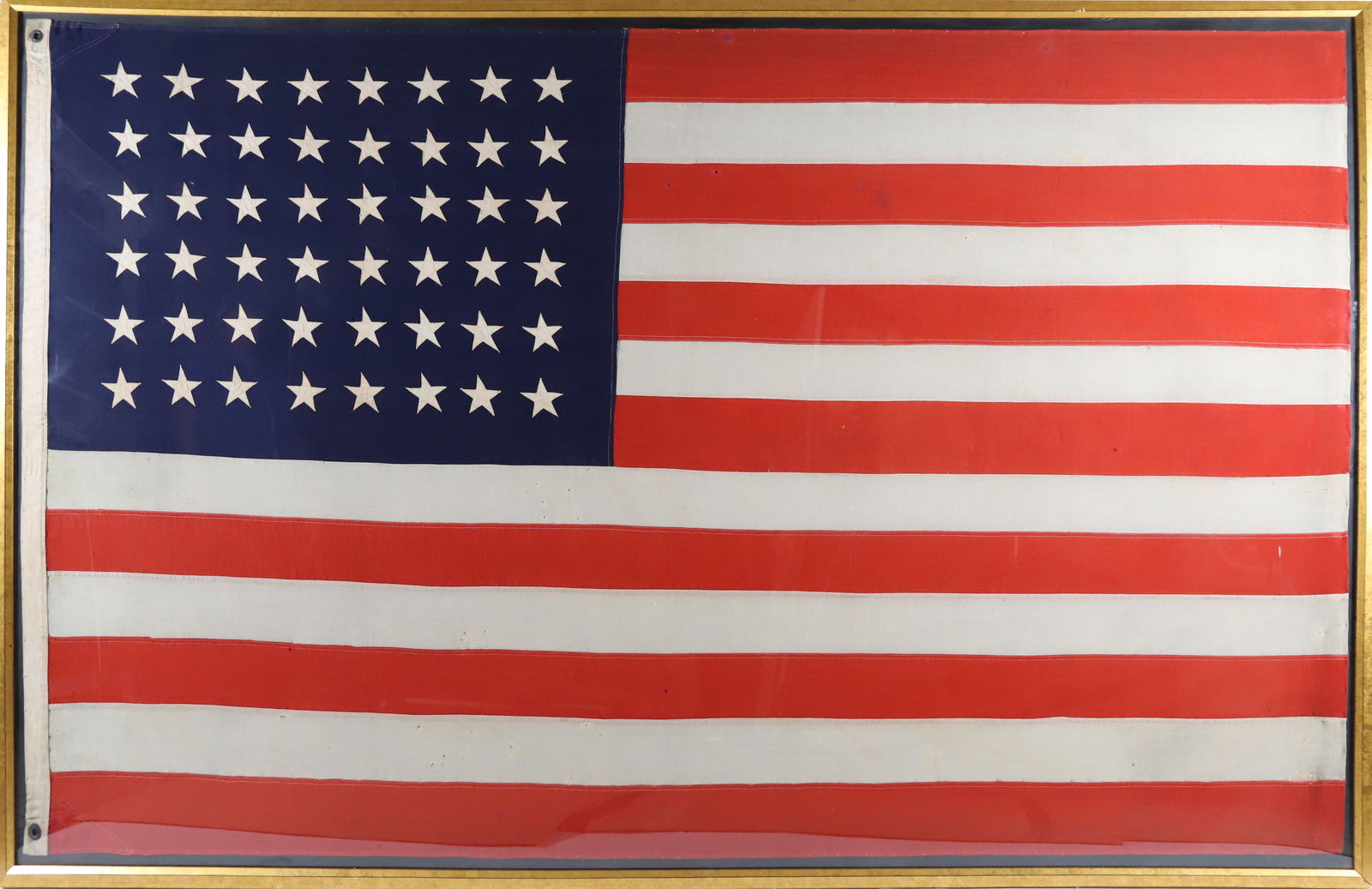 Large Framed 48 Star American Flag, circa 1912 to 1959 (1 of 10)