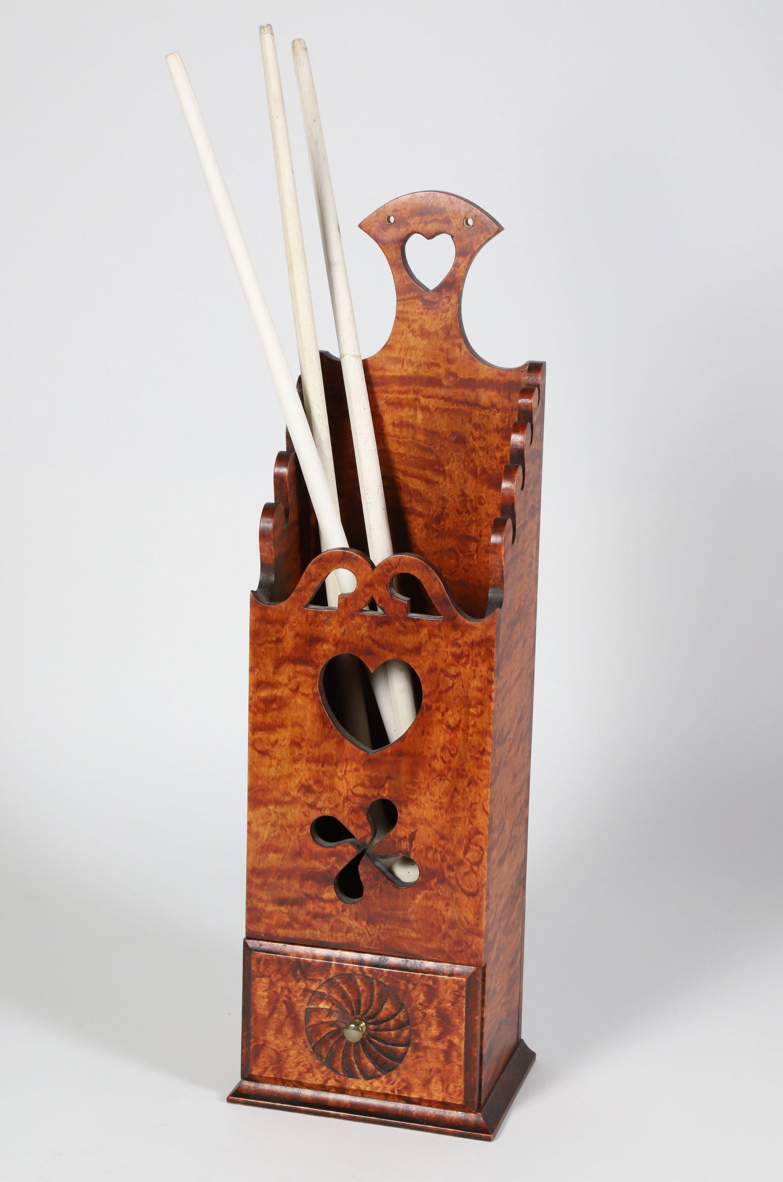 American Bird's Eye Maple Pipe Box, 20th Century (1 of 6)