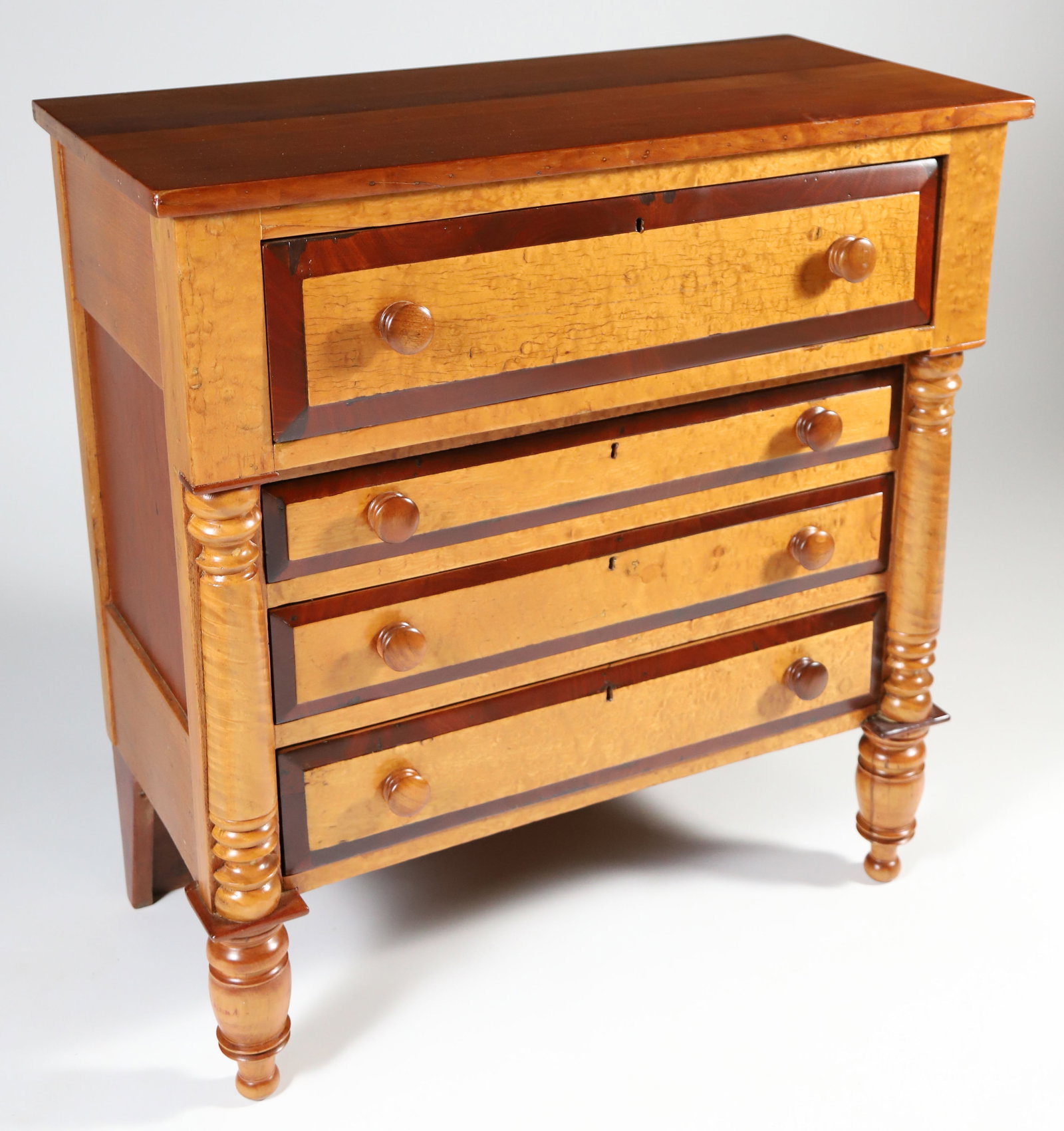Child's Size Bird's Eye Maple Chest of Drawers, circa 1840-1860 (1 of 5)