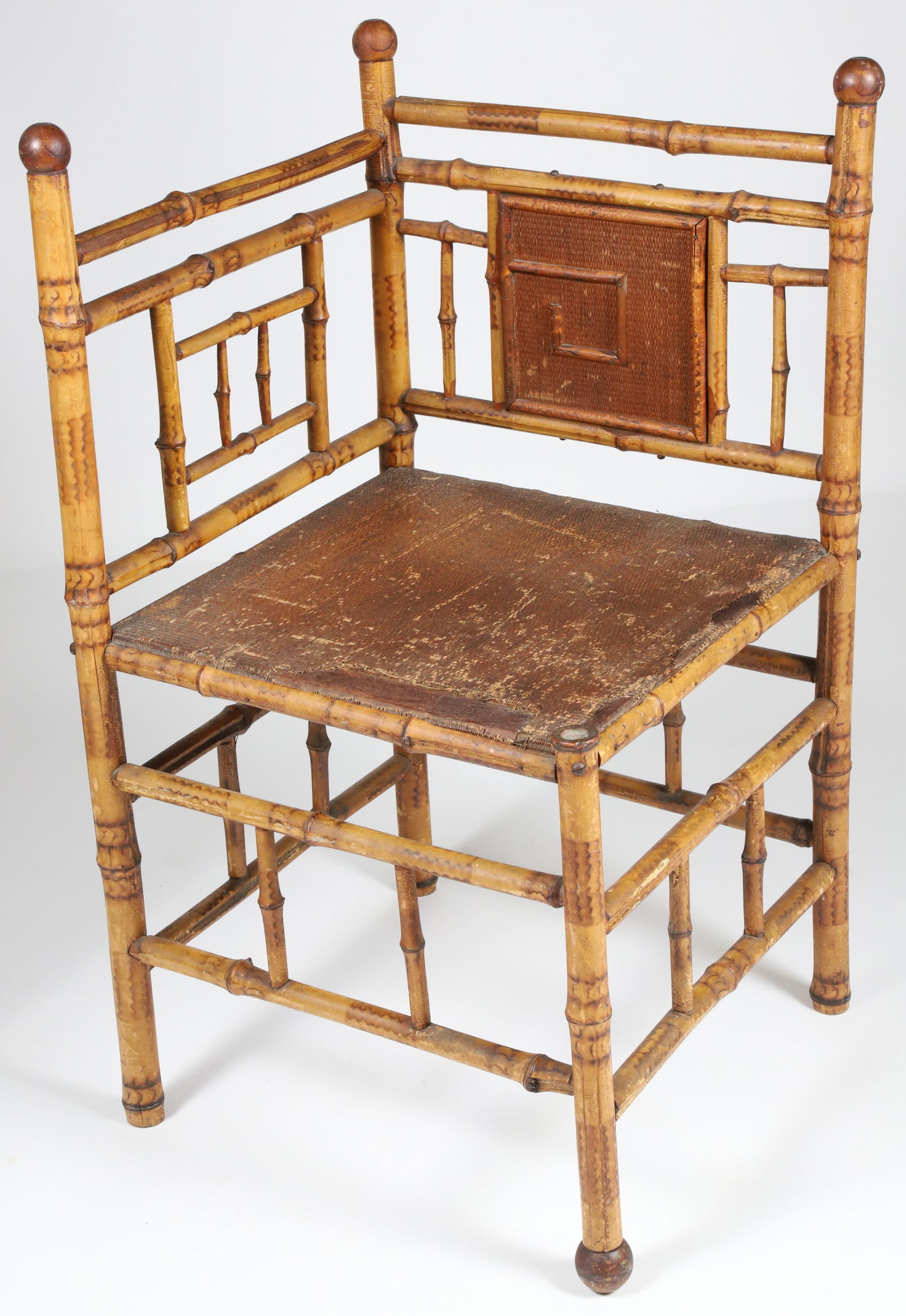 Antique Bamboo Corner Chair (1 of 5)