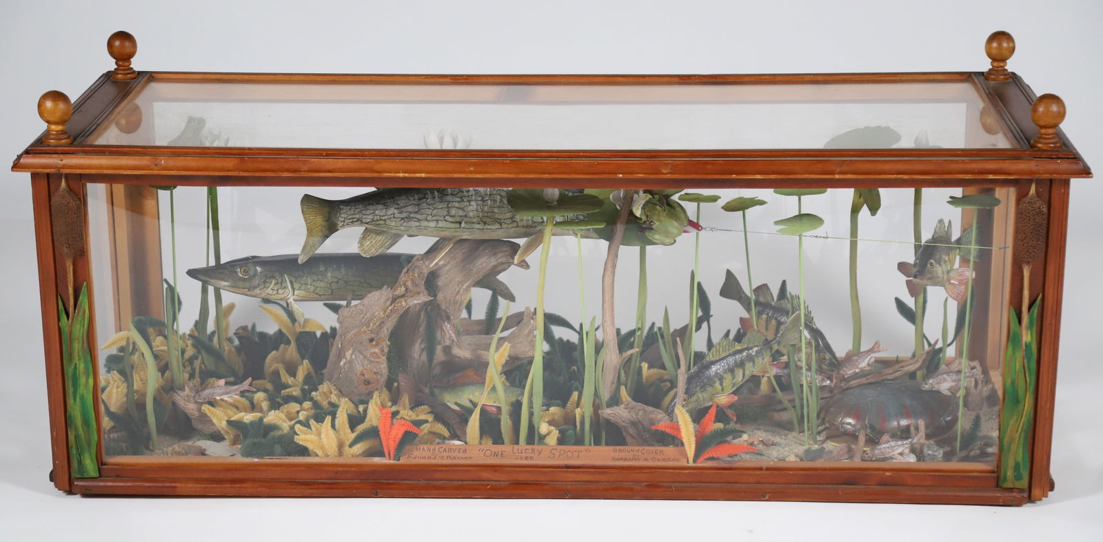 Edward S. Raynor Folk Art Diorama of Underwater Life Entitled "One Lucky Spot", circa 1988 (1 of 9)