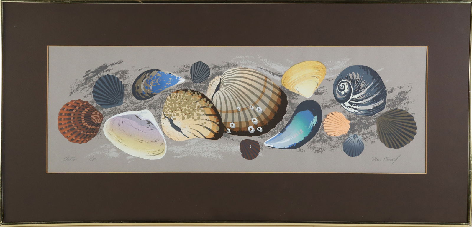 Donn Russell Limited Edition Silk Screen "Shells", Edition #7/80 (1 of 6)