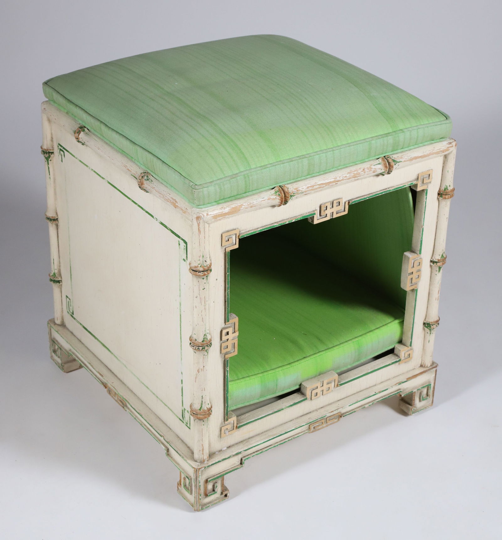 Bamboo Paint Decorated Pet Bed Stool (1 of 6)