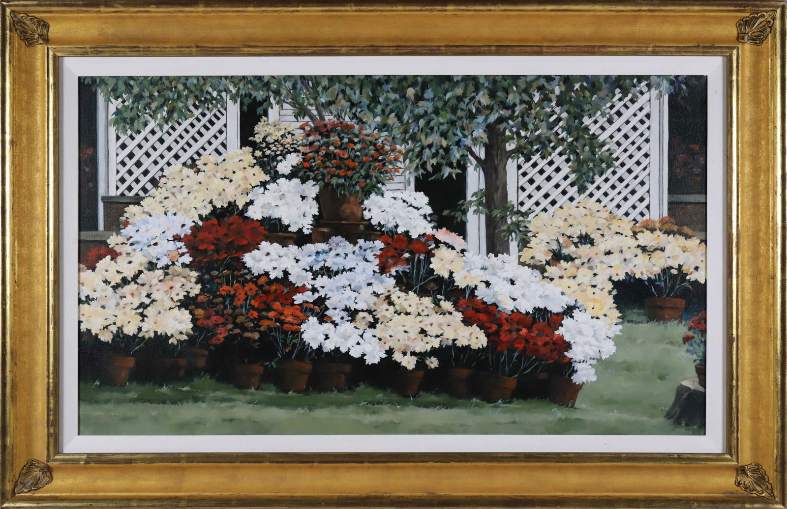 Roy Bailey Oil on Canvas "Chrysanthemums" (1 of 7)