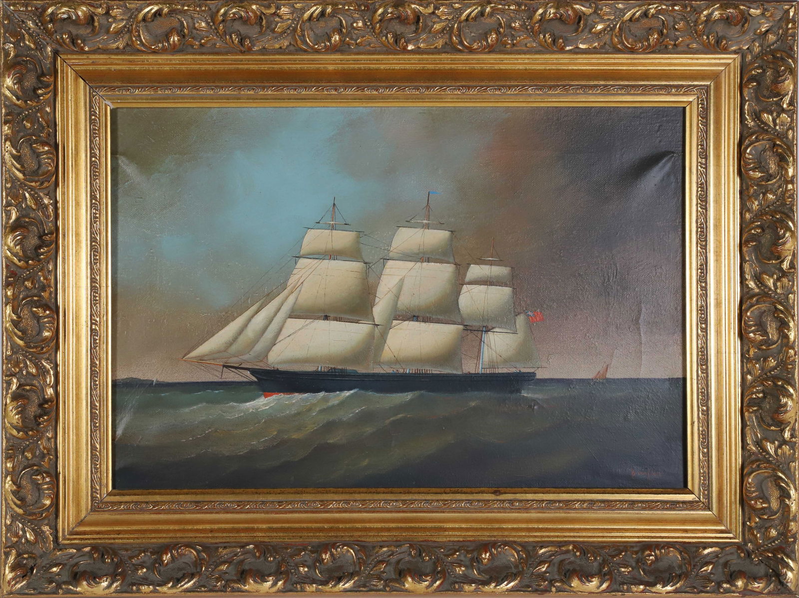 Brian Coole (British b. 1939) Oil on Canvas “Portrait of an English Merchant Ship (1 of 7)