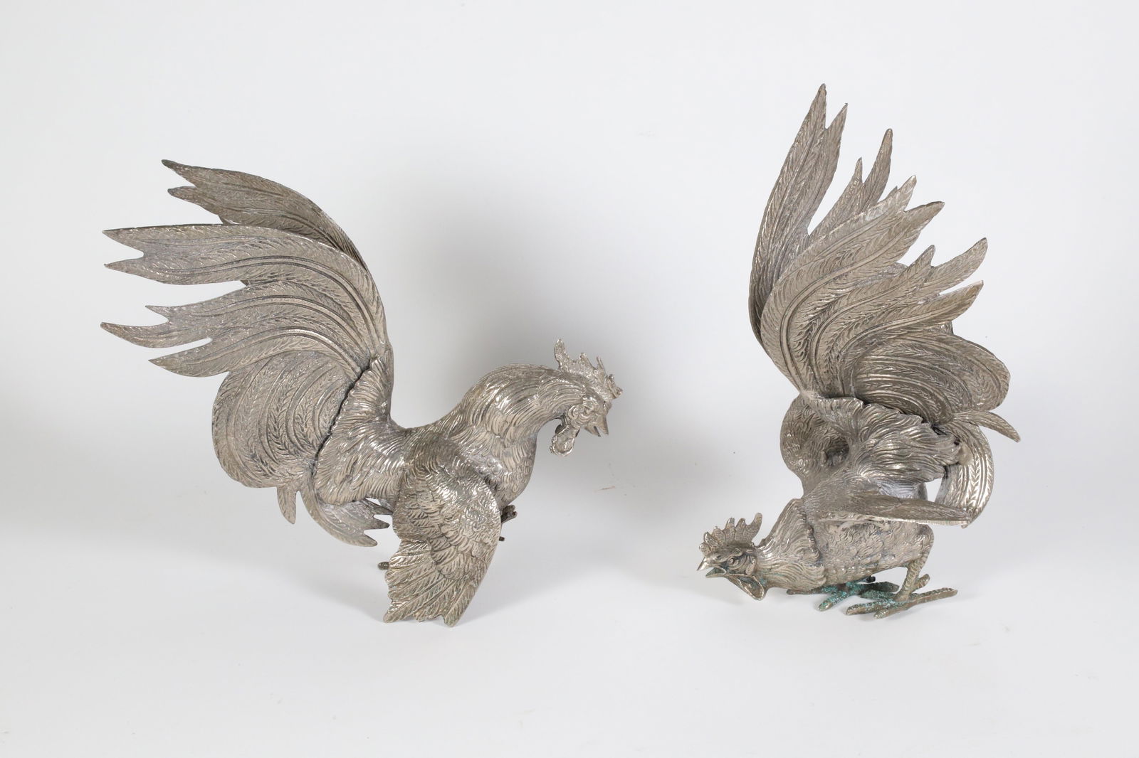 Pair of Italian Silver Plated Pheasants, 20th Century (1 of 8)