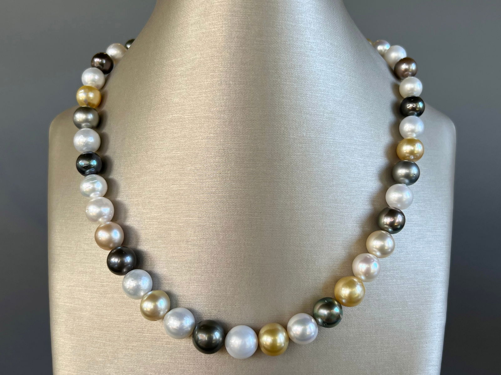 Multi-color Tahitian and South Sea Pearl Necklace (1 of 4)
