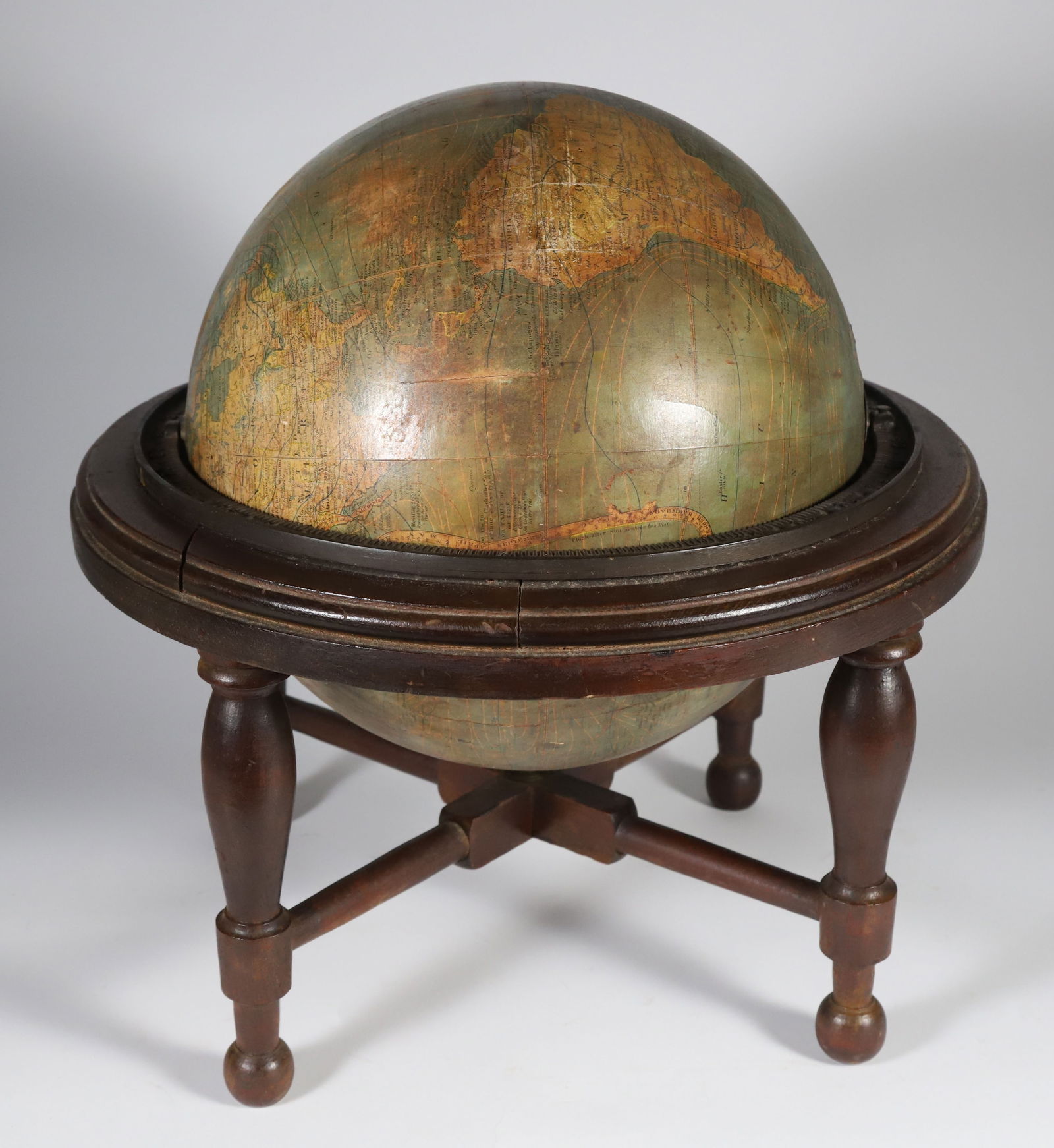 C.W. Bradeen, Syracuse, New York 12" Table-Top Terrestrial Globe, circa 1906 (1 of 7)