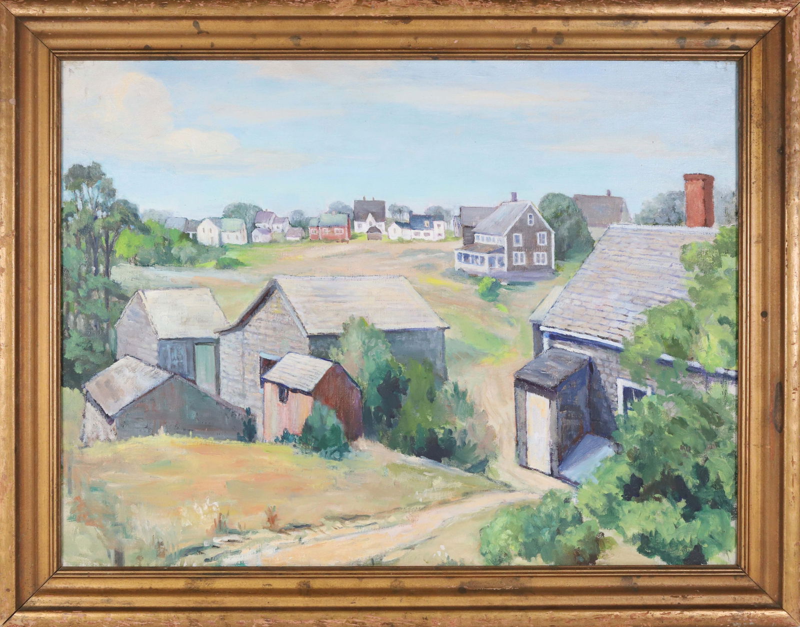 Vintage Nantucket Oil on Canvas "Mill Hill", circa 1940s (1 of 5)