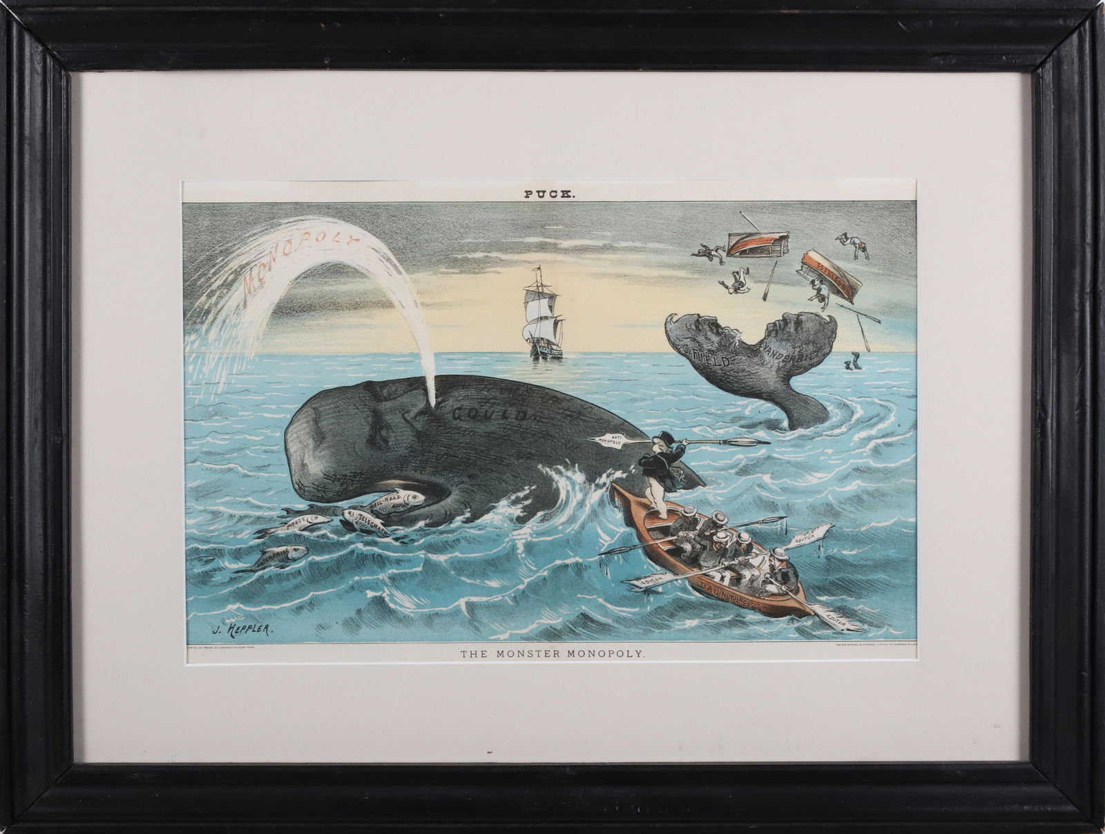 J. Keppler Lithograph "Puck The Monster Monopoly"