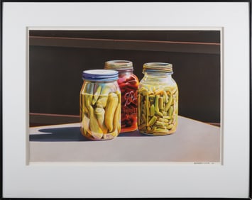 Glennray Tutor Oil on Paper "Aunt Bob, Aunt Bill and Uncle R.E." circa 1989