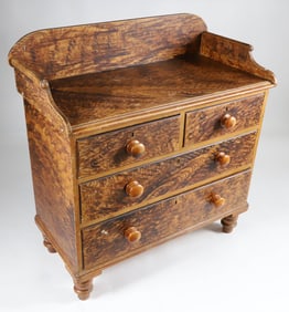 English Grain Painted, Two Over Two Drawer Chest, 19th Century