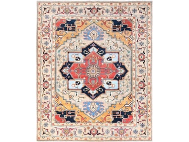 Hand Knotted Natural Dyes Wool Peshawar Oriental Carpet