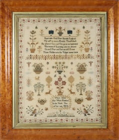 Sampler Wrought by Mary Jones "Her Work Finished in the 10th Year of Her Age, 1810", early 19th
