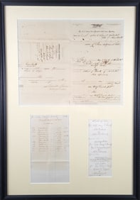 Framed 1895 Nantucket Schooner Mary E. Crosby Bill of Sale Documents