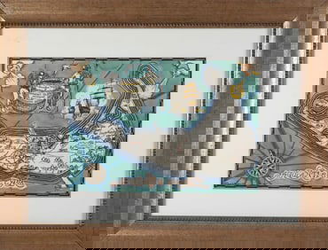 Fred Gardner Print "A Decorative Map of Nantucket Island", circa 1933