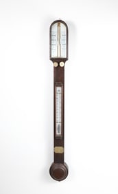 Stick Barometer, 19th Century, with a Presentation Plaque 1874