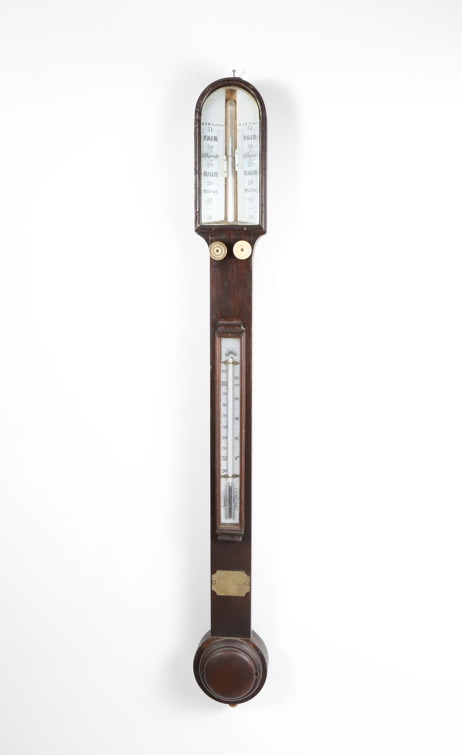 Stick Barometer, 19th Century, with a Presentation Plaque 1874 (1 of 6)
