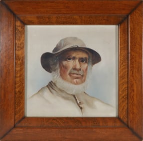 Antique Oil on Canvas "Portrait of a Bearded Sailor", 19th Century