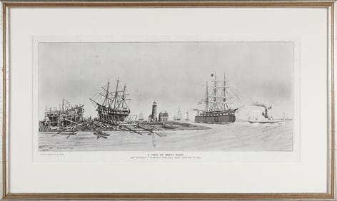 James Walter Folger 1909 Print "A View of Brant Point"