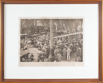 H.S. Wyer Vintage Nantucket Photograph "A Nantucket Auction: Sale of the Old Mill, 1897"