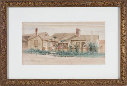 Jane Brewster Reid Nantucket Watercolor on Paper "'Sconset Cottage"