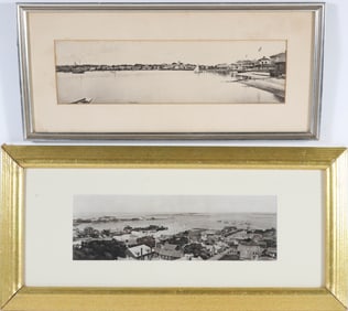 H.S. Wyer Photograph "Nantucket Harbor, 1906" and "Bird's Eye View of Nantucket Harbor"