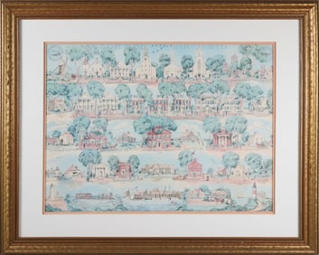 Ruth Haviland Sutton Lithograph "Nantucket Island 300th Commemorative Birthday"