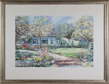 William Welch Watercolor on Paper "Summerhouse 'Sconset"