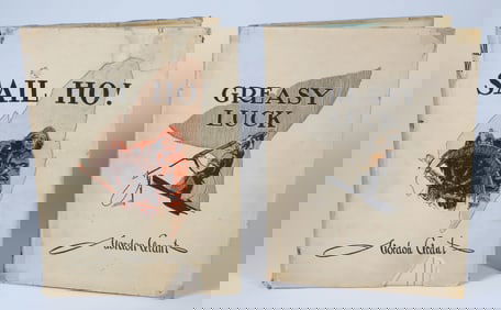 Two Gordon Grant Illustrated Books "Sail Ho" and "Greasy Luck"