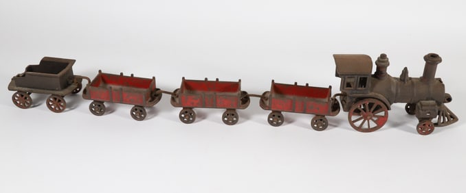 Cast Iron Train in Five Sections, 19th Century