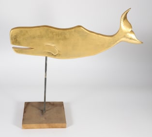 Gilt Whale Sculpture