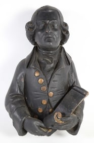 American Miniature Figurehead of Lafayette Holding a Scroll, 19th Century