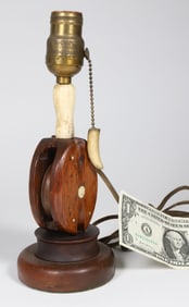 Ship's Block Miniature Lamp, 19th Century