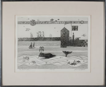 John F. Lochtefeld Limited Edition Etching "The Breakwater"