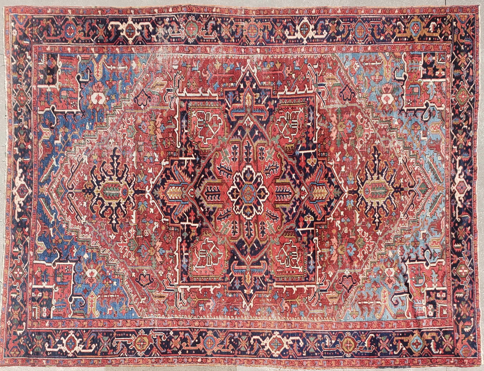 Vintage Heriz Hand Knotted Wool Rug Oriental Carpet, circa 1930s (1 of 7)