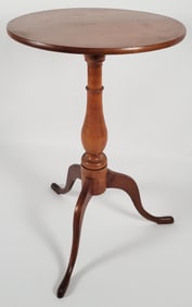 Early 19th C. Nantucket Made Cherry Candlestand Table