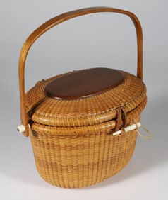 "The Wooden Jug" Nantucket Friendship Basket by Bee and Helen, circa 1966