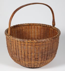 Antique Open Swing Handle Nantucket Basket