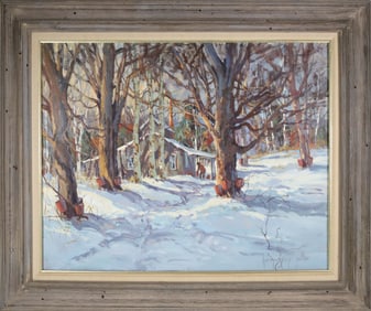 Helen Sharp Potter, Oil on Canvas, "Sugar House, Roxbury, Vermont"