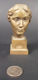 Victor D. Salvatore Mask of a Woman Bronze Bust