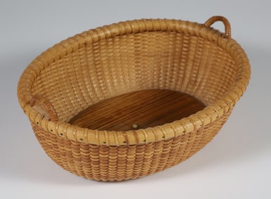 Susan Chase Ottison Oval Nantucket Basket with Loop Handles