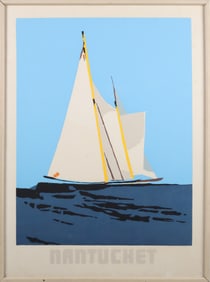 Vintage Sailboat "Nantucket" Poster