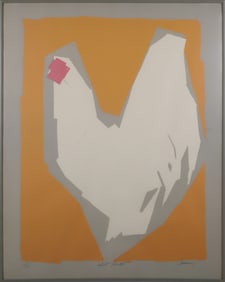 Andrew Shunney Limited Edition Lithograph "White Rooster"