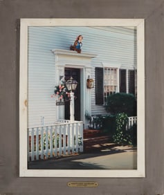 Jocelyn Vermilye Oil on Board "Nantucket Doorway at 6 Weymouth Street"