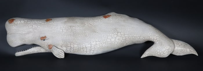 Brian Mitchell Carved Wood Sperm Whale