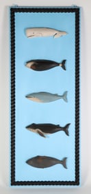 Brian Mitchell Hand Crafted Multi-Species Whale Board, Contemporary