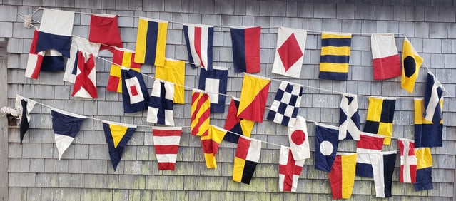 Set of Forty Decorative Nautical Ship Signal Flags