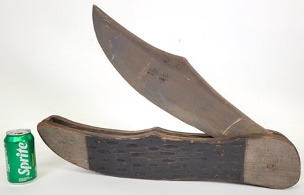 Early 20th Century American Folding Knife Jackknife Advertising Trade Sign
